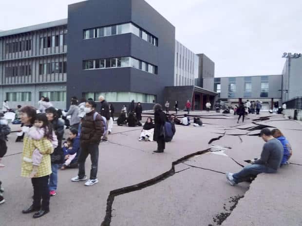 In Wajima, located in Japan's Ishikawa prefecture, the roads bear visible cracks, telltale signs of the recent earthquake's impact.
