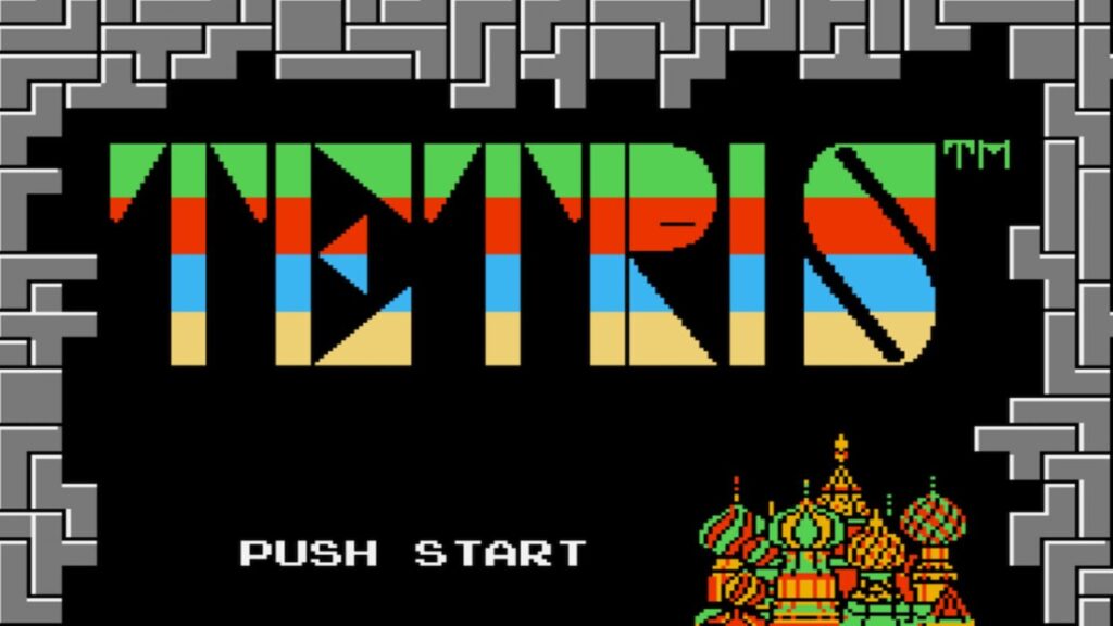 Game start prompt of Tetris.
