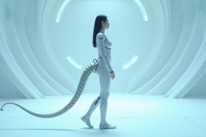 Japanese researchers built a robotic tail that helps humans balance and walk steadily
