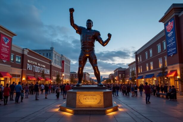Tom Brady's statue has been unveiled outside the Gillette Stadium
