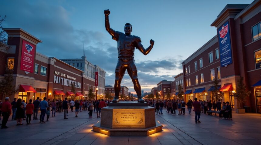 Tom Brady's statue has been unveiled outside the Gillette Stadium