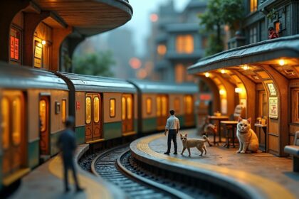 YouTuber spends 4 months building mini subway station for his cats