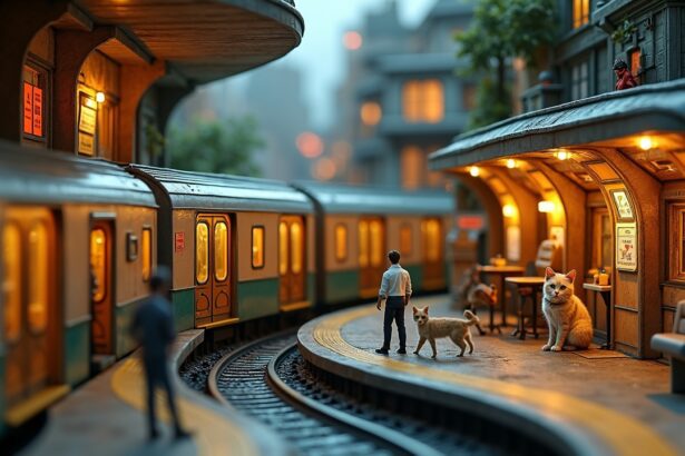 YouTuber spends 4 months building mini subway station for his cats