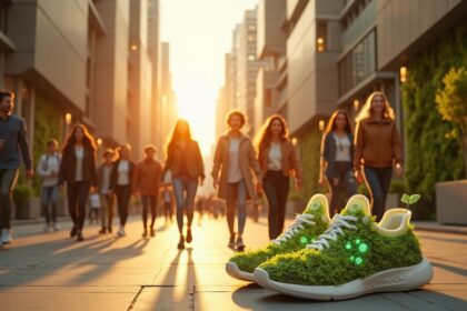 France's eco-shoes sprout moss between the soles, filtering dust and purifying urban air as you walk