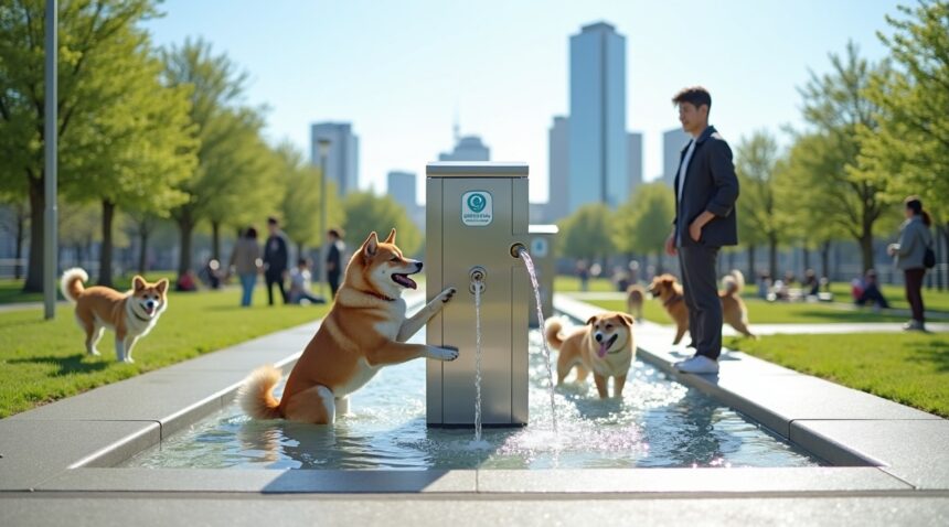 Japan has water fountains for pets with paw-activated sensors in public parks
