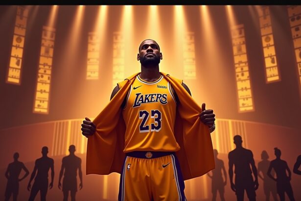 LeBron James receives his Hall of Fame coat while still playing in the league