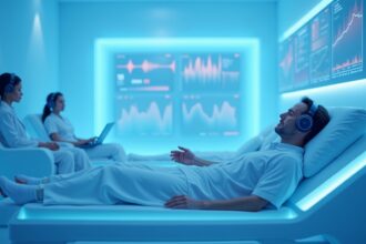 Scientists found that precise audio frequencies can calm the brain in minutues, wuth binaural beats cutting anxiety by nearly 30%