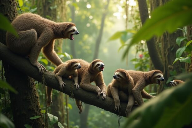 When a female sloth is ready to find a mating partner, she just sits and screams until a male shows up