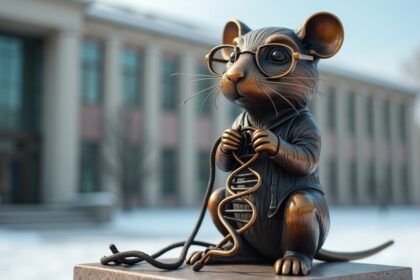 A statue in Russia honors lab mice that sacrificed their lives for science