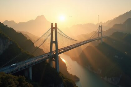 China officially opens the world's tallest bridge, cutting a two-hour journey down to just two minutes