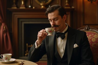 During the Victorian era, special cups were made to keep moustaches out of your tea