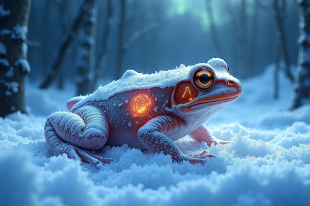 The Alaskan wood frog freezes solid in winter, no heartbeat, breath, or brain activity, and just reawakens in spring
