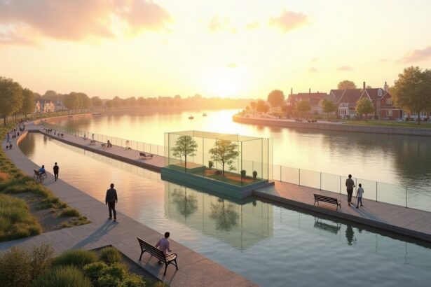 The Netherlands built carved glass wave walls that block deadly storms yet let sunsets and sea views shine
