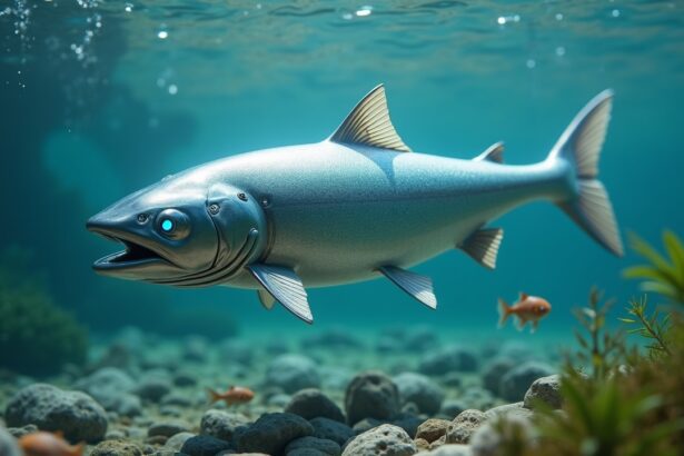 A student has designed an innovative solution to water pollution, a salmon-sized robotic fish named Gillbert