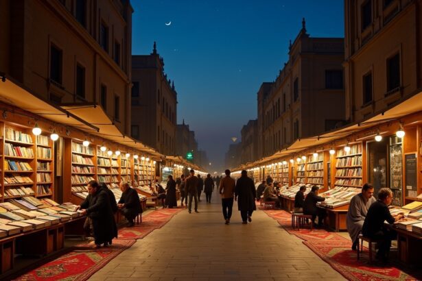In Iraq, book markets often leave books out on the street overnight, completely unattended.