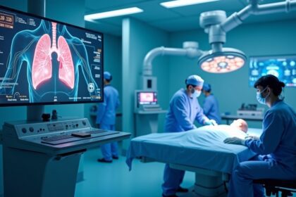 In a historic medical feat, a surgeon successfully removed a patient’s lung tumor using a robotic surgical system, while sitting 3,000 miles away