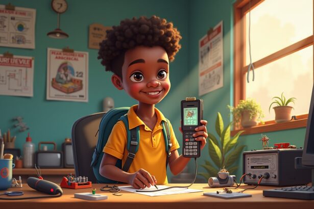 Namibian Teenager builds phone from recycled electronics that can call without a SIM card