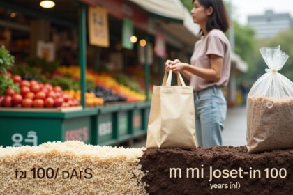 South Korea has introduced grocery bags made from rice that offer a simple and sustainable alternative to plastic